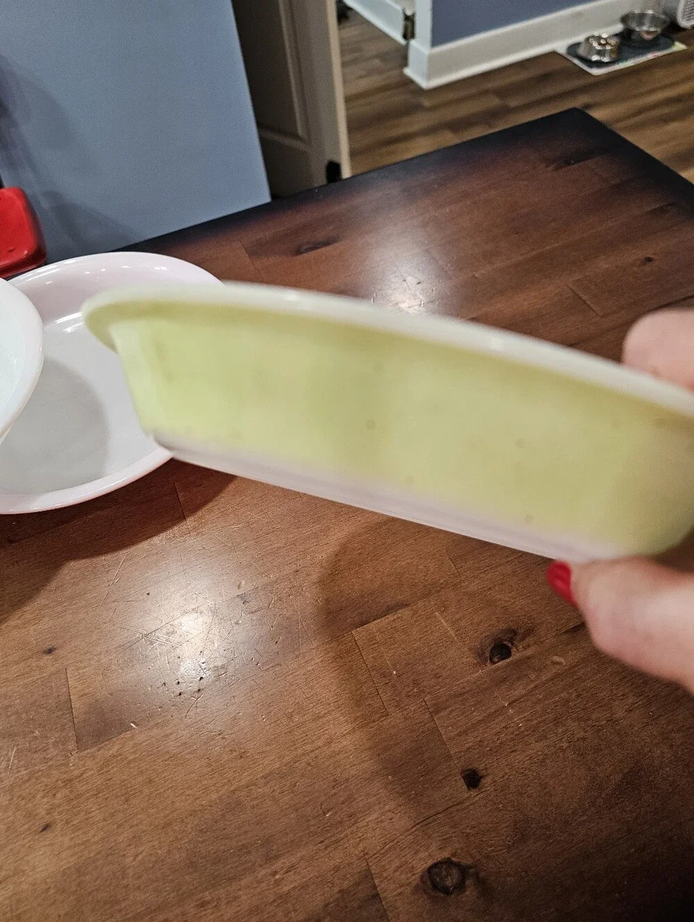 Vintage Pyrex 209 Milk Glass Pie Pans Set of 4 (3 Pink Flamingo, 1 Green) 8.5
